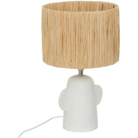 Lampe à Poser Design "Raia" 38cm Blanc (1/5)