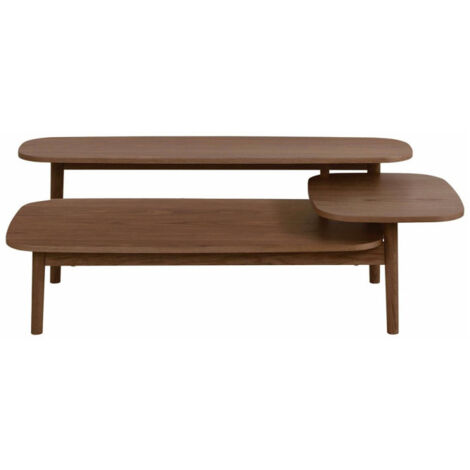 Table Basse en Bois "Eichberg" 120cm Noyer (1/5)