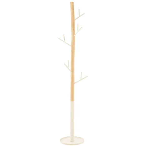 Porte-Manteau en Bois "Bali" 180cm Naturel & Blanc (1/3)