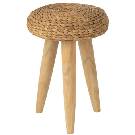 Tabouret Design en Teck "Puglia" 40cm Naturel (1/3)