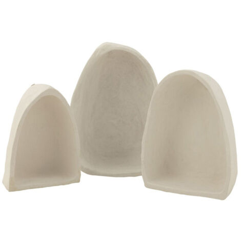 Lot de 3 Étagères Murales "Bali Bliss" 45cm Blanc (1/5)
