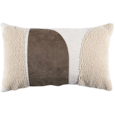 Coussin Déco Bouclette "Natural" 30x50cm Beige
