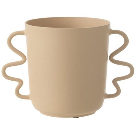 Vase Déco en Aluminium "Julien" 34cm Beige (1/2)