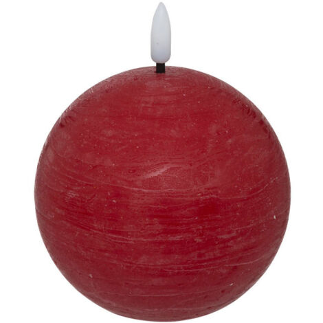 Bougie Boule à LED "Molia" 10cm Rouge (1/2)