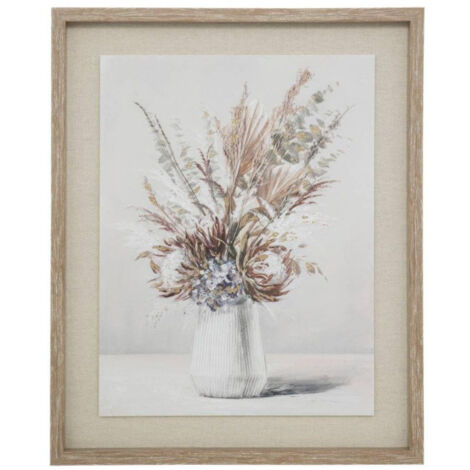 Toile Imprimée Vase "Tiana" 40x50cm Beige (1/2)