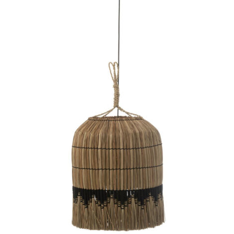 Lampe Suspension Déco "Black Lombok" 50cm Naturel (1/3)