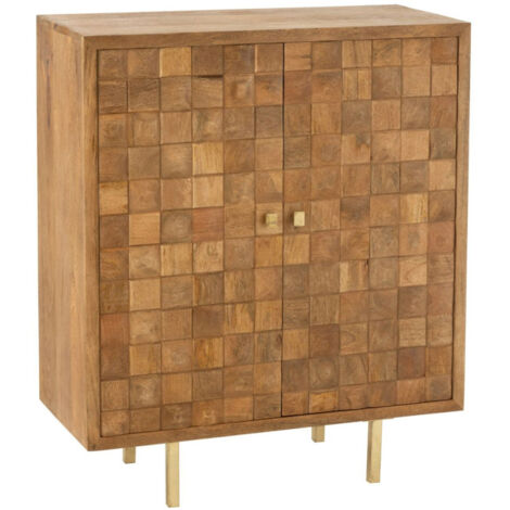 Armoire 2 Portes sur Pied "Nino" 104cm Naturel (1/5)
