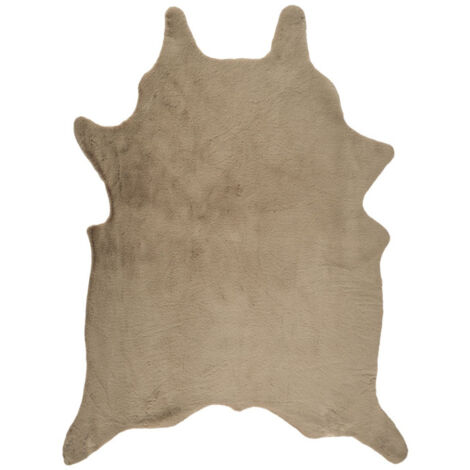 Tapis Fausse Fourrure "Effet Peau" 120x158cm Taupe (1/3)
