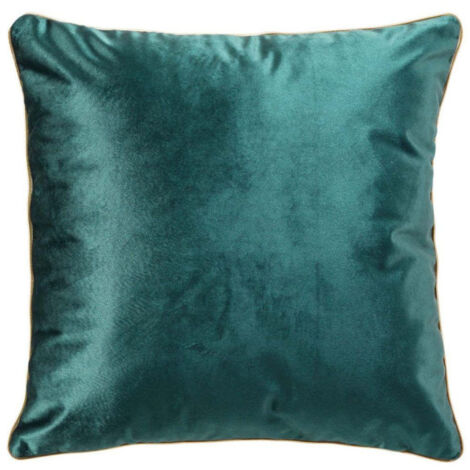 Coussin Déco Velours "Noria" 45x45cm Bleu Pétrole (1/4)