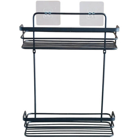 Serviteur de Douche 2 Niveaux "Filaire Premium" 35cm Noir (1/3)