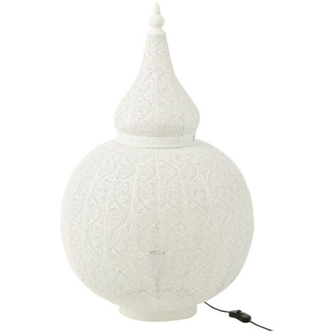 Lampe à Poser en Métal "Aladin" 77cm Blanc (1/5)