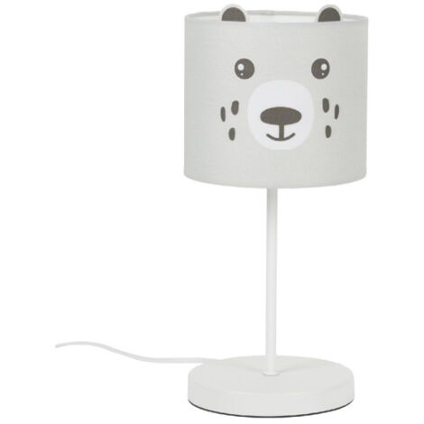 Lampe De Chevet Enfant Ours Panda Dalber - Modèle Bleu 63161T Avec Abat-Jour Double (Douille E14)