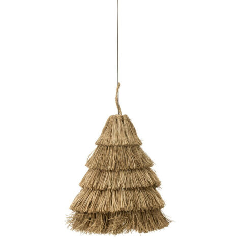 Lampe Suspension en Jonc "5 Couches" 50cm Naturel (1/3)