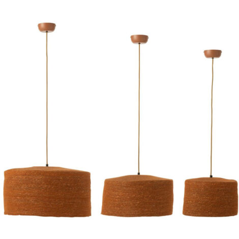 Lot de 3 Lampes Suspension "Moonj" 50cm Rouille (1/4)