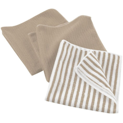 Lot de 3 Torchons Microfibre "Cuistot" 40x40cm Lin