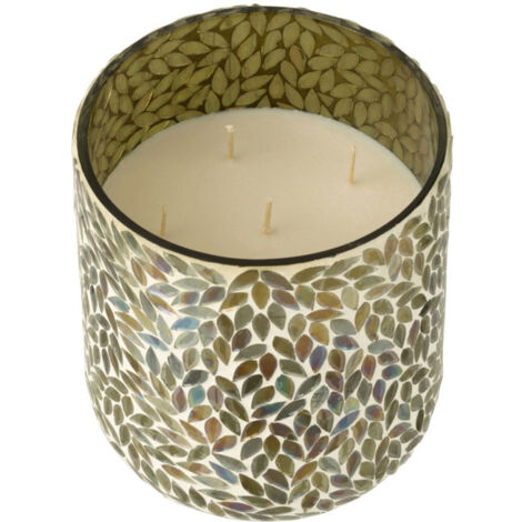 Bougie Parfumée Mosaïque "Cyra" 20cm Tea & Herbscire (1/5)