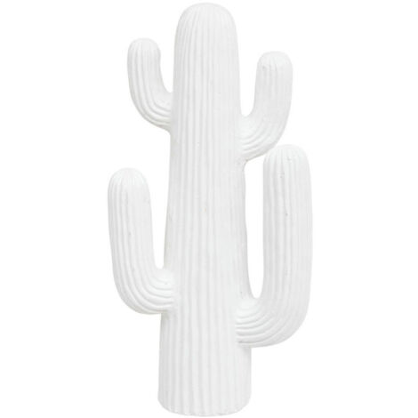 Atmosphera – Cactus déco 4 branches 'Rodrigo' 38cm – Oxyde de magnésium – Design strié moderne – Décoration intérieure et extérieure