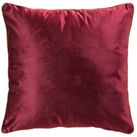 Coussin Déco Velours "Noria" 45x45cm Bordeaux (1/4)