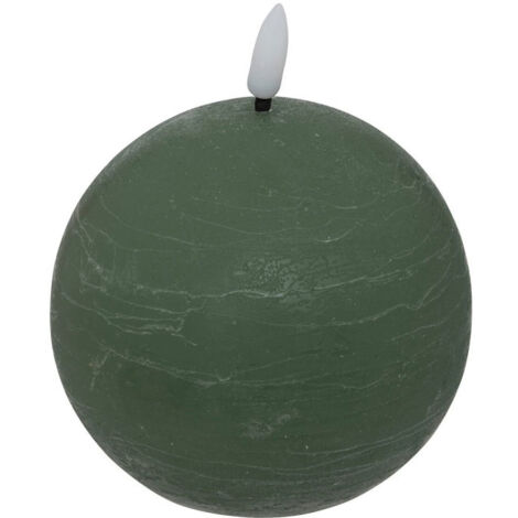 Bougie Boule à LED "Molia" 10cm Vert (1/2)