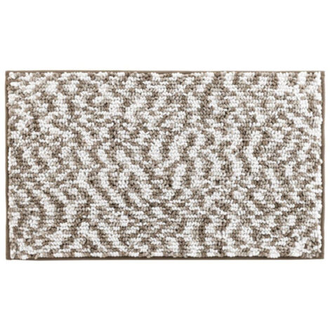 Tapis de Bain "Friza" 45x75cm Sable & Marron (1/5)