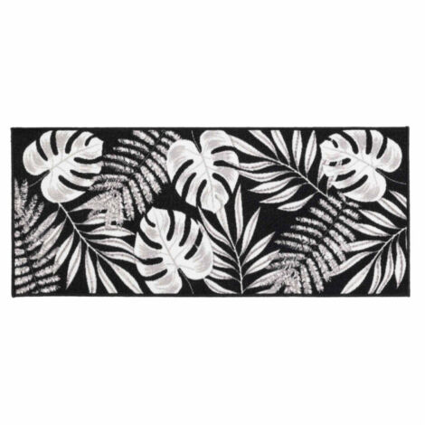 Tapis Imprimé "Amber" 50x120cm Noir (1/5)