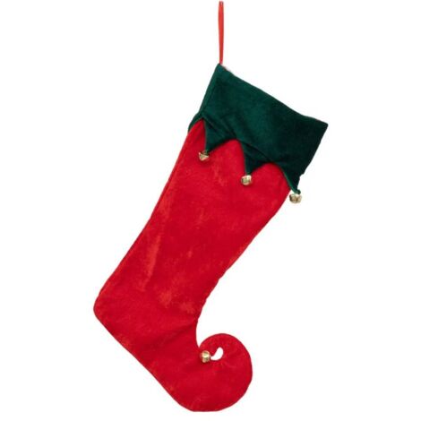 Paris Prix - Botte De Lutin En Feutrine grelot 42cm Rouge (1/3)