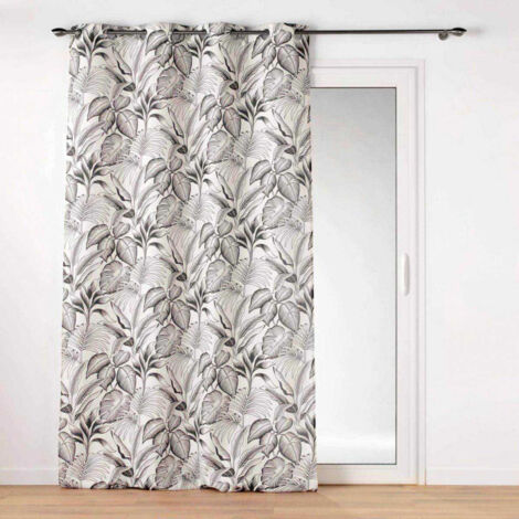 Rideau à Œillets Imprimé "Cabana" 140x260cm Naturel (1/4)