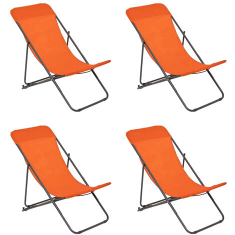 Lot de 4 Chiliennes "Setubal" 98cm Orange (1/5)