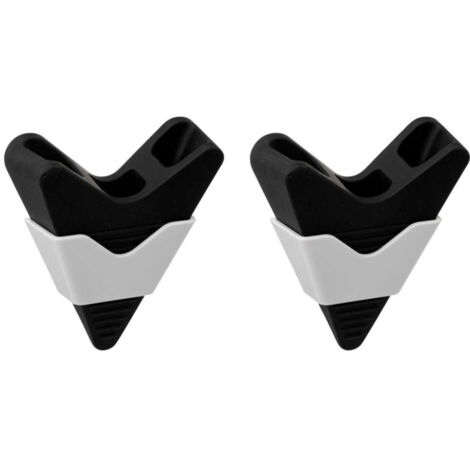Lot de 2 Cale-Portes "Adhésif" 10cm Noir & Blanc (1/4)