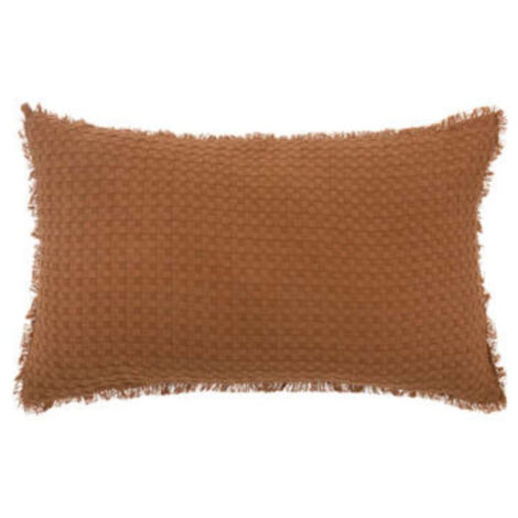 Coussin Nid d'Abeille "Widdy" 30x50cm Terracotta (1/3)