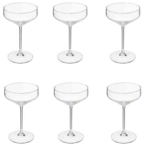 Lot de 6 Coupes à Champagne "Nora" 30cl Transparent