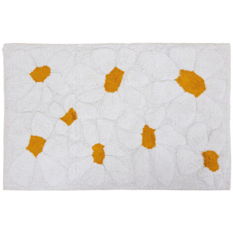 Tapis Déco Tufté "Daisy" 60x90cm Blanc (1/2)