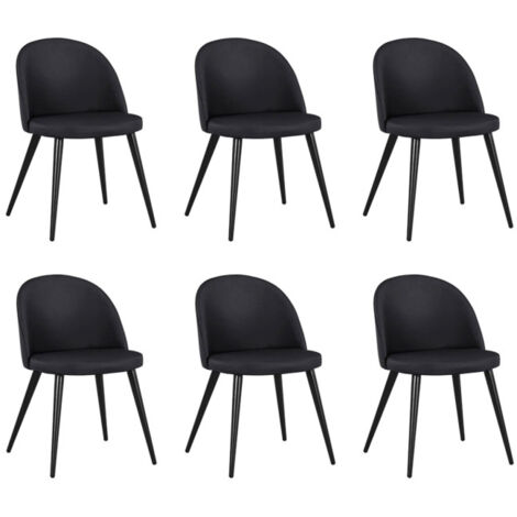 Lot de 6 Chaises Scandinaves "Morro" 78cm Noir (1/5)