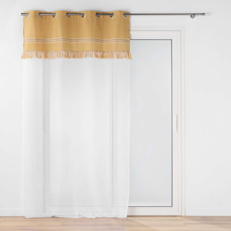 Rideau Voilage à Œillets "Janara" 140x240cm Ocre