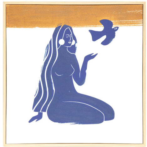 Toile Imprimée "Melody" 45x45cm Bleu (1/3)