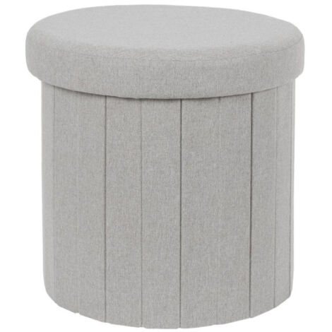 Pouf Coffre Pliable "Pills" 38cm Gris (1/5)