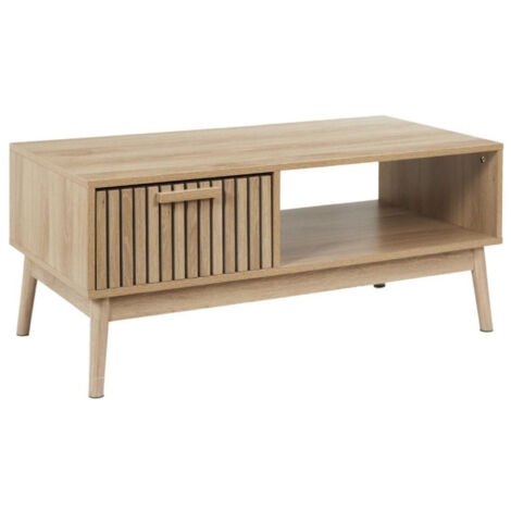 Table Basse Avec Tiroir "Klaus" 100cm Marron (1/5)