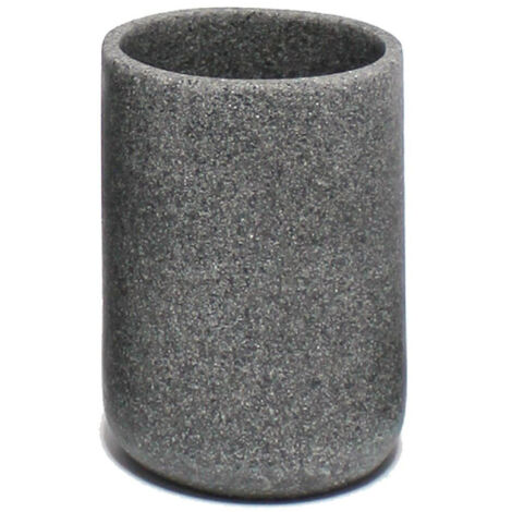 Gobelet Brosse à Dents "Granite" 10cm Gris
