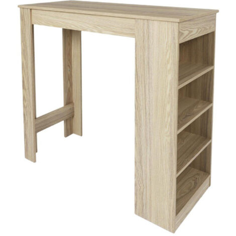 Table de Bar Design "Mange-Debout" 115cm Marron (1/5)