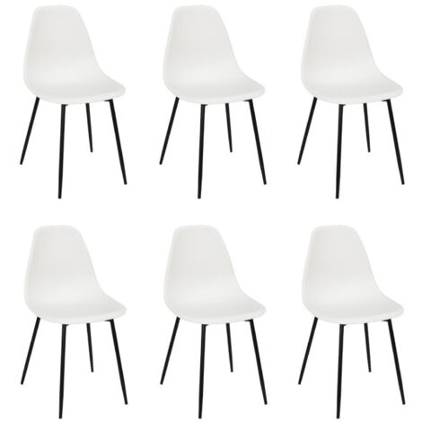 Lot de 6 Chaises "Gustav" 87cm Blanc (1/5)
