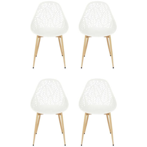 Lot de 4 Chaises de Jardin "Lucena" 83cm Blanc