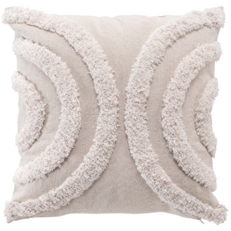 Coussin Déco Tufté "Zita" 40x40cm Naturel