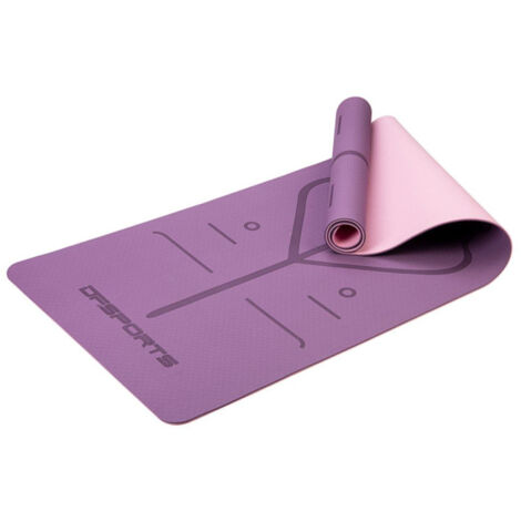 Tapis de Yoga Antidéprant Zenitude 61x183cm Violet (1/2)