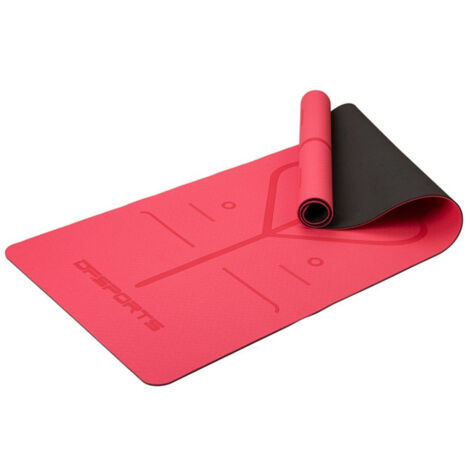 Tapis de Yoga Antidéprant Zenitude 61x183cm Rouge (1/2)