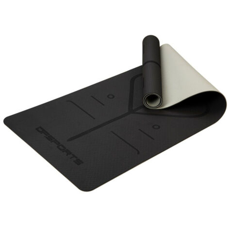 Tapis de Yoga Antidéprant Zenitude 61x183cm Noir (1/2)