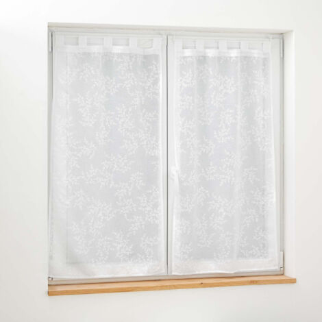 Paire de Voilages "Karla" 60x160cm Blanc