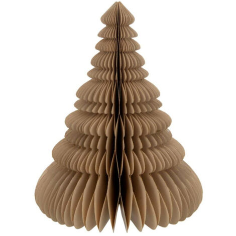 Lot 5 Étoiles Pliantes Noël 30 Cm – Beige, Vert Sauge, Blanc, Marron, Vert Foncé, Décoration Papier Suspendue Avent Mariage Fête
