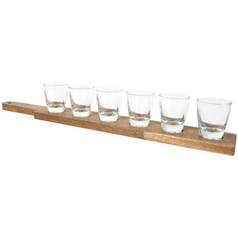 Lot de 6 Shooters & Support "Acacia" 3cl Transparent (1/5)