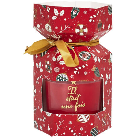 Bougie Parfumée Cracker "Noël" 180g Cannelle (1/4)