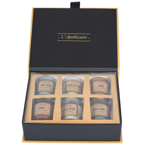 Coffret 6 Bougies Parfumées "L'apothicaire" 18cm Multicolore (1/3)